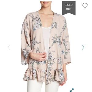 Blush Pink Floral Kimono Size Small